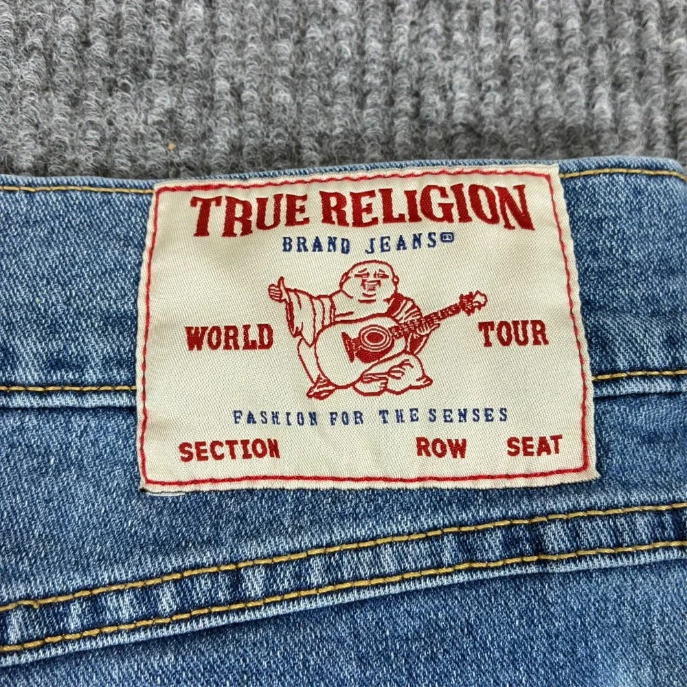 True Religion GENO Relaxed Slim Jeans Mens Size 40 Medium Wash Denim Stretch